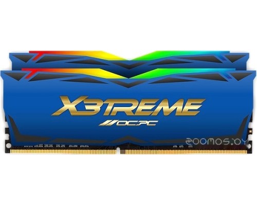 Модуль памяти OCPC X3 RGB Blue Label 2x16ГБ DDR4 3600 МГц MMX3A2K32GD436C18BU