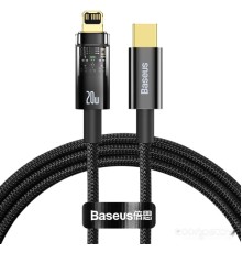 Кабель Baseus Explorer Series Auto Power-Off Fast Charging USB Type-C - Lightning (2 м, черный)