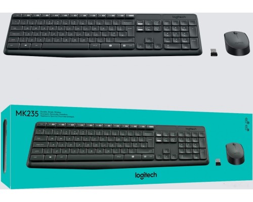 Клавиатура + мышь Logitech MK235 Wireless Keyboard and Mouse [920-007948]