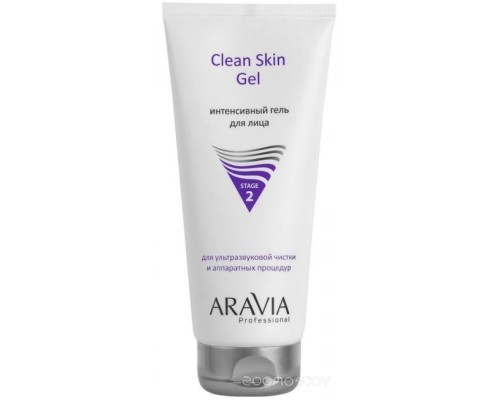 Гель для лица Aravia Гель для лица Professional Clean Skin Gel Интенсивный д/ультразвуковой чистки 200 мл