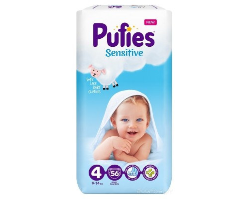 Подгузники Pufies Sensitive Maxi 9-14кг (56шт)