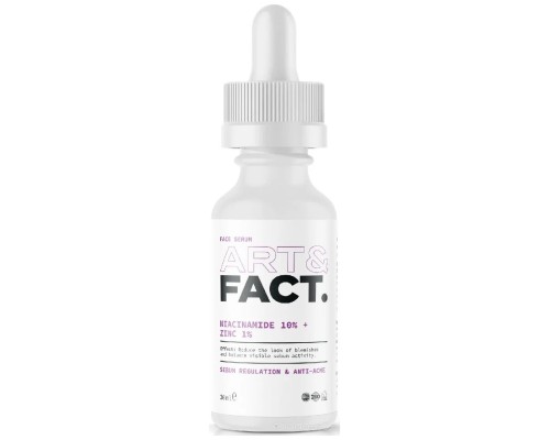 Сыворотка Art&Fact Сыворотка для лица с цинком и ниацинамидом niacinamide 10% + zinc 1%