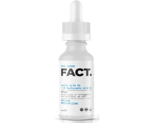 Сыворотка Art&Fact Сыворотка пилинг для лица с молочной кислотой lactic acid 5% + 3d hyaluronic acid 2%