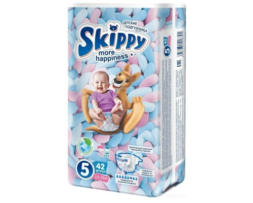 Подгузники Skippy More Happiness Plus 5 (84 шт)