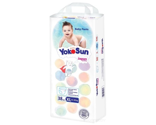 Подгузники YokoSun XL от 12 до 20кг (38шт)