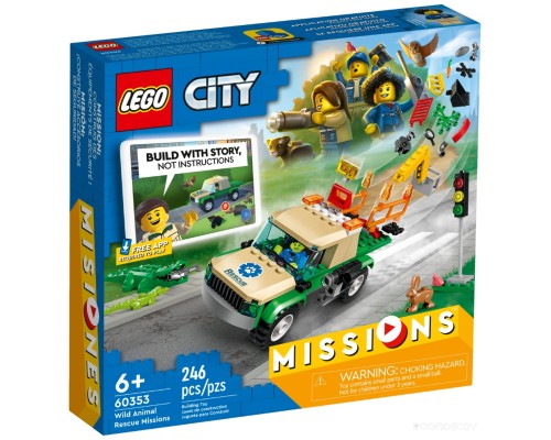 Конструктор Lego City 60353 Миссии по спасению диких животных