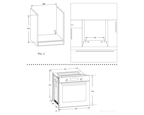 Духовой шкаф Weissgauff EOS 829 PDB Slim