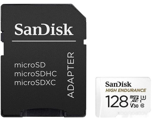 Карта памяти SanDisk High Endurance microSDXC SDSQQNR-128G-GN6IA 128GB (с адаптером)