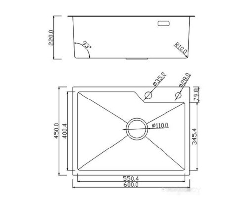 Кухонная мойка Roxen Wellnes 560240-60