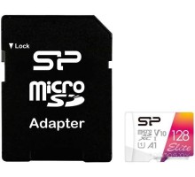 Карта памяти Silicon Power Elite microSDXC SP128GBSTXBV1V20SP 128GB (с адаптером)