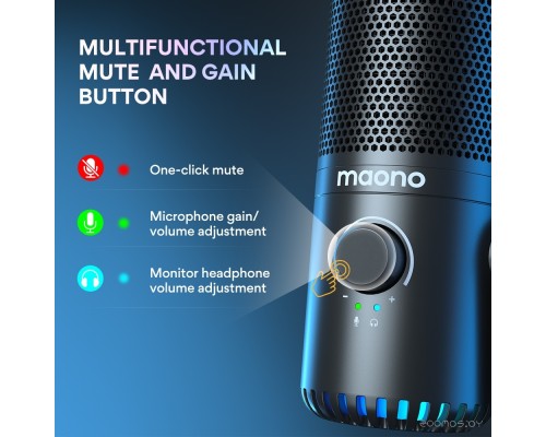 Проводной микрофон Maono DM30 (черный)