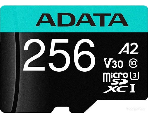 Карта памяти A-Data Premier Pro AUSDX256GUI3V30SA2-RA1 microSDXC 256GB (с адаптером)