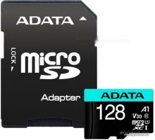 Карта памяти A-Data Premier Pro AUSDX128GUI3V30SA2-RA1 microSDXC 128GB (с адаптером)