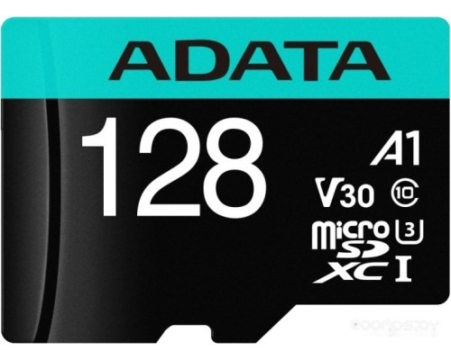 Карта памяти A-Data Premier Pro AUSDX128GUI3V30SA2-RA1 microSDXC 128GB (с адаптером)