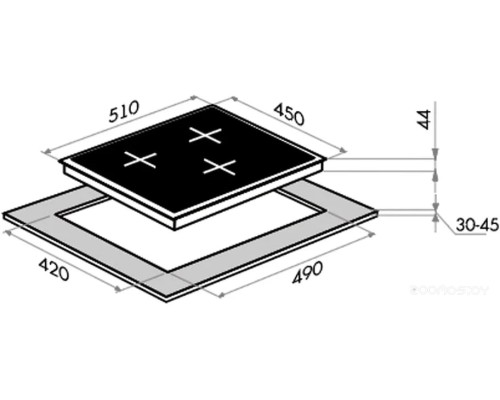 Варочная панель Maunfeld CVCE453DBK