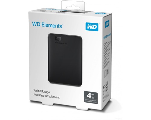 Внешний жёсткий диск Western Digital Elements Portable 4TB WDBU6Y0040BBK