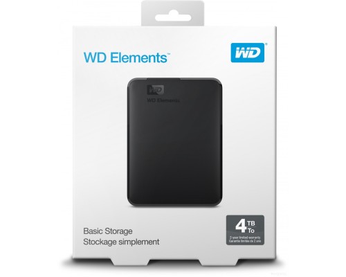 Внешний жёсткий диск Western Digital Elements Portable 4TB WDBU6Y0040BBK