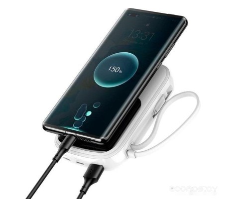 Портативное зарядное устройство Baseus Qpow Pro Digital Display Fast Charge 10000mAh 20W (белый)