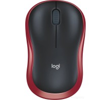 Мышь Logitech M186 (черный/красный)