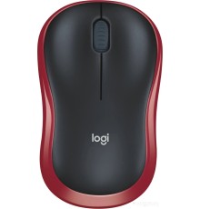 Мышь Logitech M186 (черный/красный)