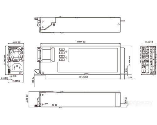 Блок питания Compuware CPR-1221-9M1