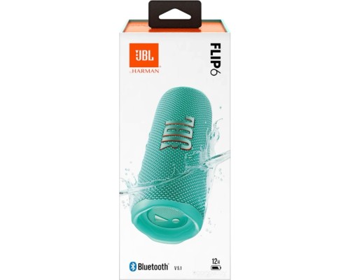 Портативная акустика JBL Flip 6 (бирюзовый)