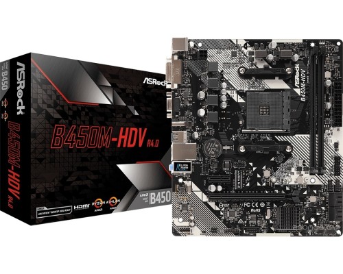 Материнская плата ASROCK B450M-HDV R4.0