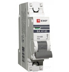 Выключатель автоматический EKF ВА 47-63 1P 16А (C) 4.5kA PROxima / mcb4763-1-16C-pro