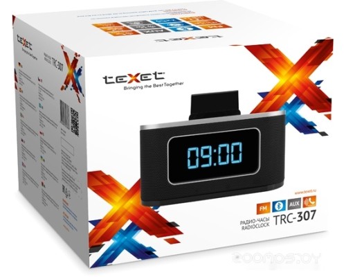 Настенные часы TeXet TRC-307 (черный)