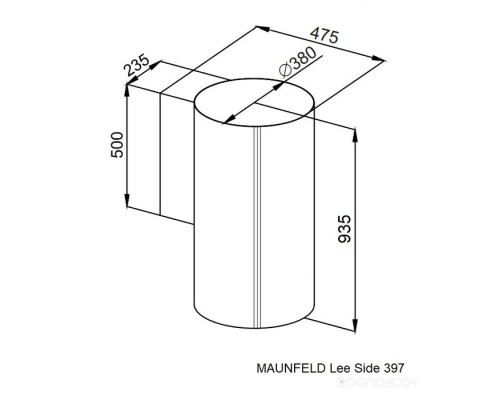 Вытяжка Maunfeld Lee Side 397 чёрный