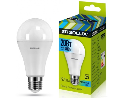 Лампочка Ergolux LED-A65-20W-E27-4K