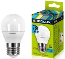 Лампочка Ergolux LED-G45-7W-E27-4K