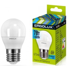 Лампочка Ergolux LED-G45-7W-E27-4K