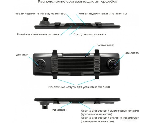 Автомобильный видеорегистратор TrendVision MR-1000