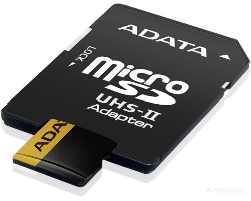 Карта памяти A-Data microSDXC UHS-II 64GB + адаптер [AUSDX64GUII3CL10-CA1]