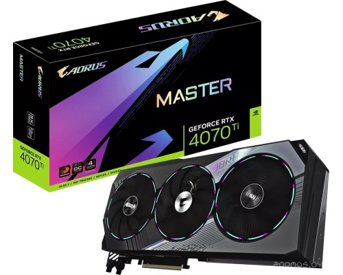 Видеокарта Gigabyte Aorus GeForce RTX 4070 Ti Master 12G GV-N407TAORUS M-12GD