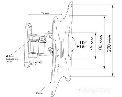 Кронштейн Trone LS 51-21S (черный)