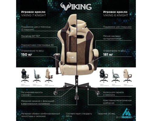 Офисное кресло Knight Viking 6 BR Fabric (коричневый/бежевый)