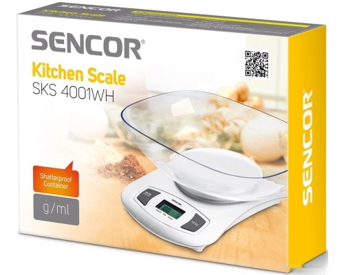 Кухонные весы Sencor SKS 4001WH