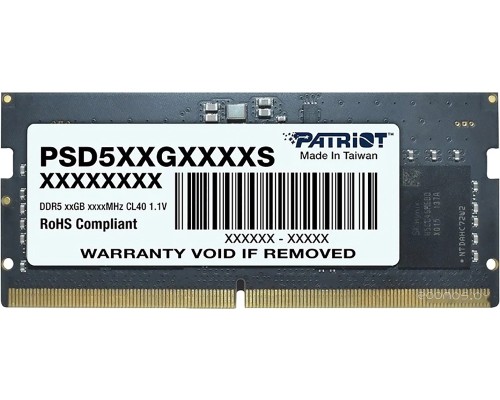 Модуль памяти Patriot Signature Line 8ГБ DDR5 4800 МГц PSD58G480041S