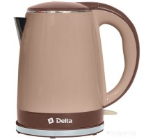 Электрический чайник DELTA DL-1370 (бежевый/коричневый)