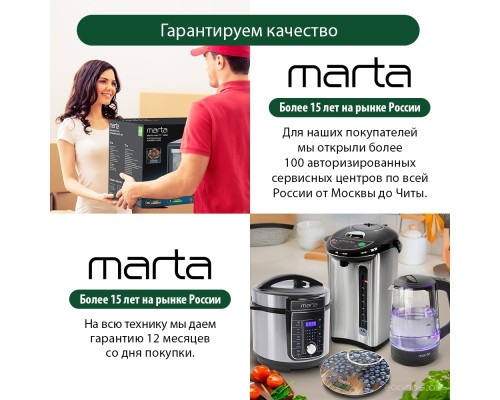 Электрический чайник Marta MT-4571 (бордовый гранат)