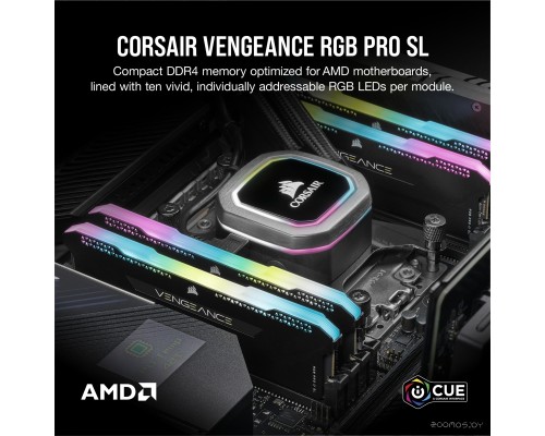 Модуль памяти Corsair Vengeance RGB PRO SL 2x8ГБ DDR4 4000 МГц CMH16GX4M2Z4000C18