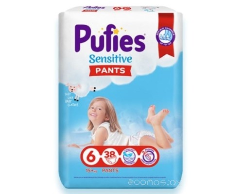 Подгузники Pufies Sensitive Extra Large 15+ кг (38шт)