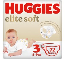 Подгузники Huggies Elite Soft 3 Mega (72шт)