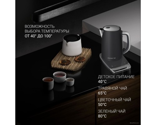 Электрический чайник Polaris PWK 1755CAD WIFI IQ Home (серый)