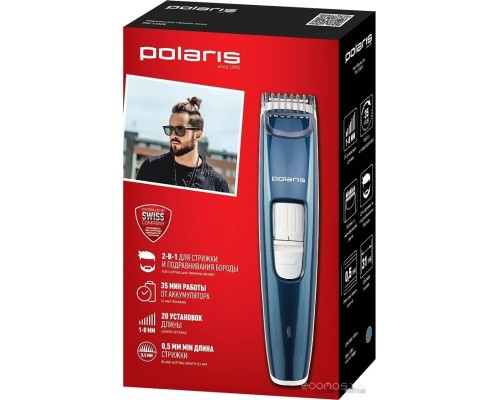 Машинка для стрижки волос Polaris PHC 1102R (индиго)