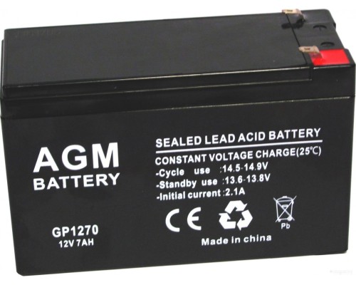 Аккумулятор для ИБП AGM Battery GP 1270 (12В/7 А·ч)