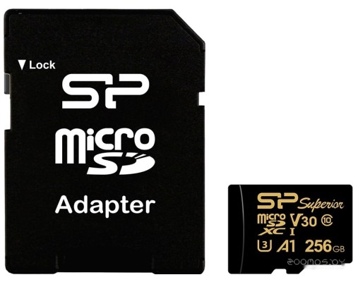 Карта памяти Silicon Power Superior Golden A1 microSDXC SP256GBSTXDV3V1GSP 256GB