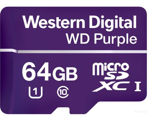 Карта памяти Western Digital Purple WDD064G1P0A microSDXC 64GB